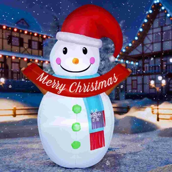  6FT Crăciun Decor în aer liber Luminat Decor Aer Suflat Decor de Craciun Gonflabile de Crăciun, om de Zăpadă