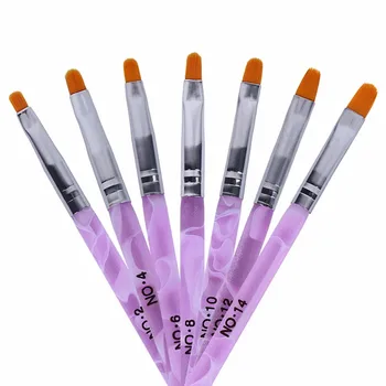  7pcs/set Nail Art Pensule Pictura Acrilic Pixuri pentru DIY UV Gel de Unghii poloneză Desen de Design Set de Instrumente pentru Manichiură NA024
