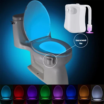  8-16 Culoare de Toaletă Inteligent de Lumină Colorate Lumini de Noapte Corp Lampă de Inducție pentru Baie WC Closestool CONDUS Luminaria de Iluminat
