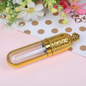  8 ml Gol Luciu de Buze Tub Transparent Sticla de Balsam de Buze Recipient Cu Capac Coroana Reîncărcabile DIY Creștere a Genelor Cosmetice Instrument
