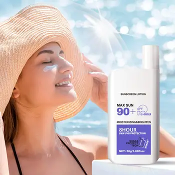  80ml Faciale de protecție Solară spray de Albire Crema de Soare, Crema de soare SPF50 PA+ Hidratare Crema Anti-Imbatranire Ulei-control de Protecție Schi O8U0
