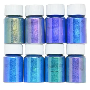  8bottle/set Cameleon Pigment Oglindă Sirena Sclipici Aurora OCHI-UMBRA/Ruj/Cristal-Drop-Cauciuc Mica Colorshift PIGMENT #FA15