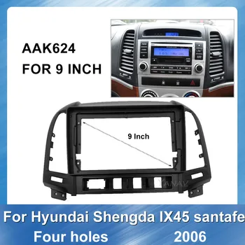  9 inch Radio Auto Cadru Măști Receptor Stereo Pentru Hyundai IX45 Santafe 2006 Navigare GPS retehnologizare DVD Panou Rama Trim kit