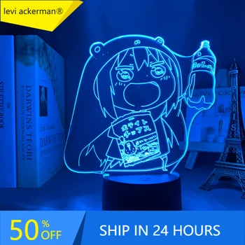  Acril 3d Lampa Anime Himouto Umaru Chan pentru Decor Dormitor Lumina de Noapte pentru Copii Ziua de nastere Cadou de Birou Camera Led Manga Himouto