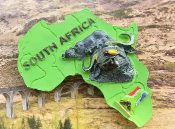  Africa de sud Animal Bivol Călătorie Turistică de Suveniruri 3D Rășină Frigider Magnet de Frigider Ambarcațiuni IDEE de CADOU