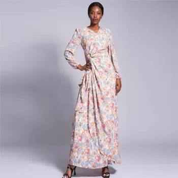 African Maxi Rochie Femei Talie Mare Corset Lungime De Glezna Haine De Toamna De Moda Print Floral Streetwear Mult Africane Rochie Vestidos