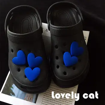  Albastru Inimile Croc Farmece de Designer Frumos Saboți Blugi Decor Drăguț Minunat Accesorii Ins Fierbinte Podoabă pentru Saboți Sandale