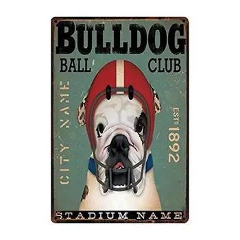  Amuzant Retro de Metal Semn Bulldog Club Vintage Tin Semn Decor Bar Cafenea Club Placa de Perete Poster 8x12 Cm