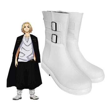  Anime Tokyo Răzbunătorul Mikey Manjiro Sano Cosplay Ghete Bărbați Adulți Alb Pantofi De Moda