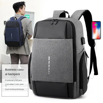  Anti-Furt de Afaceri Rucsac de Călătorie de Încărcare USB 15.6 Inch Laptop Rucsac Bărbați Impermeabil Școală Back Pack Geanta pentru Adolescent mochila