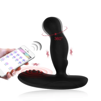  App Wireless Sex Masculin, Prostata Pentru Masaj Analsex Vibratoare Pentru Bărbați Adulți Anal Plug Vibrator Rotație De 360 De Grade Jucării De Prostata Stimulator