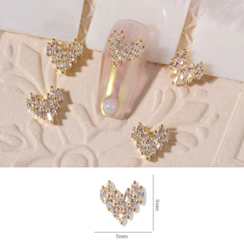  Arta de unghii Decorare Unghii DIY Bijuterii Dragostea Diamant J în formă de Inimă Decorare Unghii Accesorii