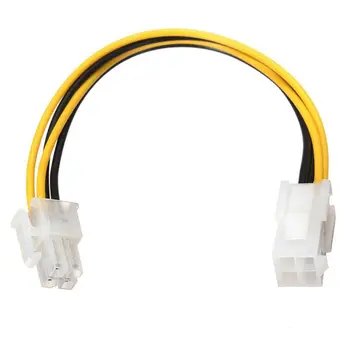  ATX 4-Pini de sex Masculin la Feminin de Alimentare Cablu de Extensie Cablu Conector Adaptor 8in