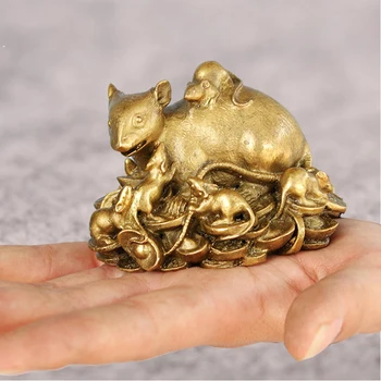 Avere Zodiac Chinezesc Nouă Șobolani Avere De Transport Ornamente Office Home Decor Nouă Mouse-Ul Figurine Cadou