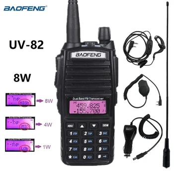  Baofeng UV-82 8W Walkie Talkie cu Rază Lungă De Vânătoare UV82 CB Ham Radio VHF UHF hf Transceiver Radio Amatori UV 82