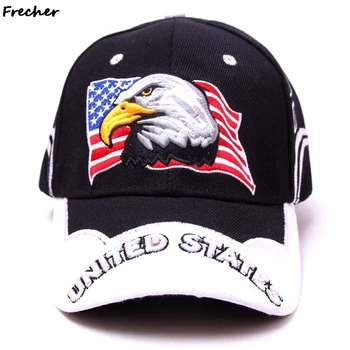  Barbati Sapca de Baseball Ferma Animalelor Snapback Capace Pentru Femei Patriotic Broderie American Eagle Și Steagul Sua 3d Tata Trucker Hat Black