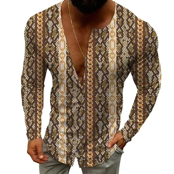  Baroc de lux lanț pulover barbati vrac pulover mare Henry guler single-breasted cardigan pulover jacheta barbati