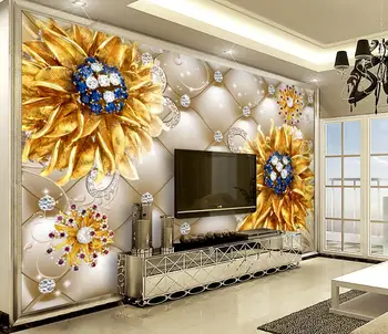  beibehang Personalizate Diamant floare moale pachetului murală decorare tapet living casa decor de fundal 3D de hârtie de perete