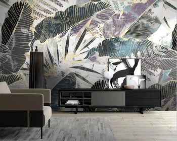  beibehang Personalizate Moderne de Lux Lumina Nordic Tropicale cu Frunze de Plante Living, Dormitor, TV Tapet de Fundal papier peint