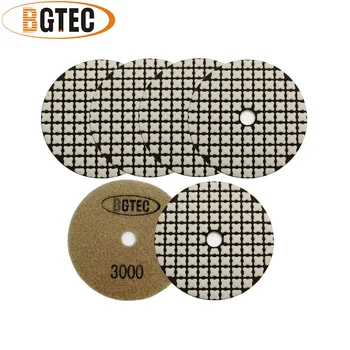  BGTEC 6pcs 100mm #3000 de Diamant Rășină Uscată Bond Flexible paduri abrazive cu Diametrul de 4