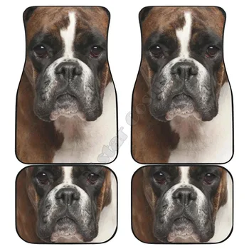  Boxer Câine Auto Covorase Câine Amuzant Fata 3D Model Imprimat Covoare se Potrivesc pentru cele Mai multe, Mașină Anti-Alunecare Ieftine Colorate