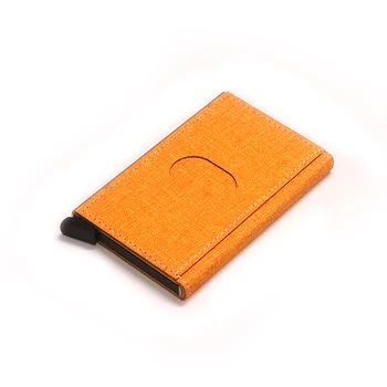  Bycobecy Metal Bărbați Femei Titularul Cardului De Credit Rfid Blocking Caseta Mini Slim Wallet Pop-Up Automat Business Card Caz Protector