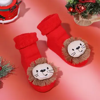  Cadouri Șosete Scurte Nou-Nascuti Fete Baieti Roșu Crăciun Ciorap De Bumbac Imprimare Șosete Copii Șosete Copii Mici