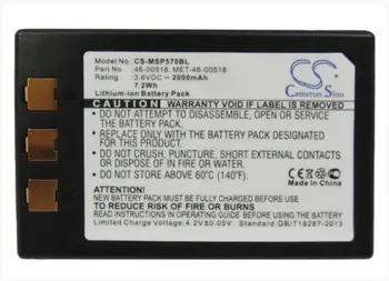  Cameron Sino baterie de 2000mAh pentru METROLOGIC MK5710 SP5700 Optimus PDA 46-00518 ÎNTÂLNIT-46-00518 de coduri de Bare, Scaner de Baterie