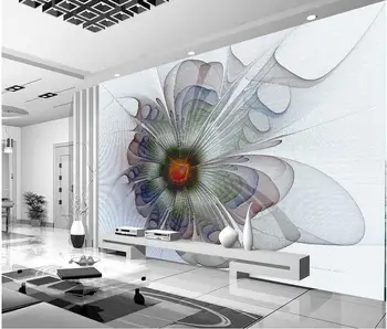 Cameră 3d tapet Abstract floare albă murală foto picturi murale tapet Decor Acasă pictura tapet