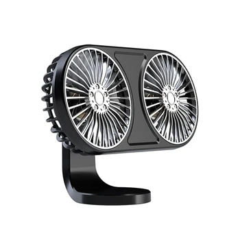  Cap dublu Masina de Mic Ventilator Portabil Liniștită Ventilatorului de Răcire Reglabile 3 Viteza Vântului Auto Electric Mic Ventilator Cu LED Pentru Vehicul