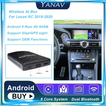  Carplay Wireless Ai Cutie Pentru Lexus RC 2019 2020 Android 9 4G 64GB Multimedia Carbo Auto Smart Plug-Box joc Video Google 