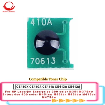  CE410A CE410X CE411A CE412A CE413A Chip de Toner Pentru Hp Laserjet Enterprise 300 400 Culoare M351 M375 M451 457 Laser Printer