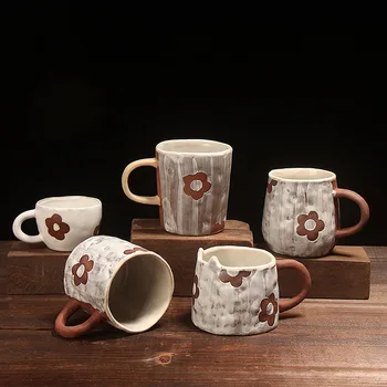  Ceramică Pictată De Mână Cana De Flori Cana De Cafea Japoneze Lapte Cana Mic Dejun Cuptor Cu Microunde În Condiții De Siguranță În Stil Japonez