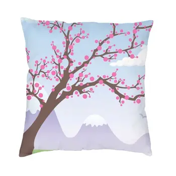  Cherry Blossom Treescape Moderne, Pernă Acoperă Dormitor Decorare Japonia Sakura Floare Perna De Pe Canapea Caz