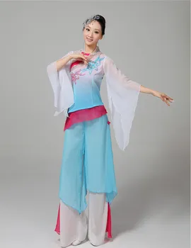  Clasic chinez costume de dans feminin Hanfu național de dans Zână Broderie sequinded etapă performanceclothes yangko dans