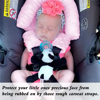  Copilul De Siguranță A Scaunului Tetiera Centura De Siguranță Protector 9 Culori Super Moale Cu Bule Fleece Baby Protector