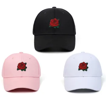  Coreeană Casual Șapcă de Baseball pentru Bărbați și Femei a Crescut de Flori Reglabil Broderie Capac de Sport de Vară de protecție Solară Soare Pălărie Nouă