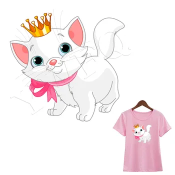  Coroana Cat Patch-uri DIY de Transfer de Căldură Parches Pentru Îmbrăcăminte Un nivel Lavabile de Călcat Autocolante Rochii T-shirt Accesoriu Insigne