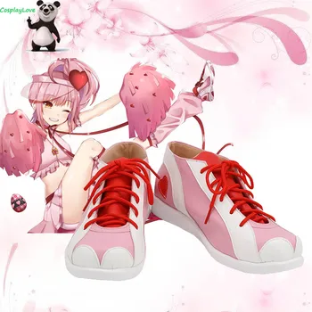  CosplayLove Shugo Chara Hinamori Amu Roz Alb Cosplay Pantofi Cizme Lungi Din Piele Personalizate