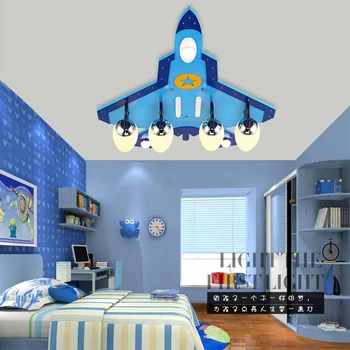  Creativ camera copiilor lampa lampa desene animate avion băiețel de Grădiniță cameră iluminat de tavan ochi