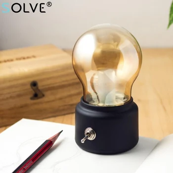  Creativ Retro Bec LED Lampa Nostalgic Stil Britanic Lumina de Noapte Portabil Noptiera Atmosferă de Lumină USB de Încărcare de Economisire a Energiei