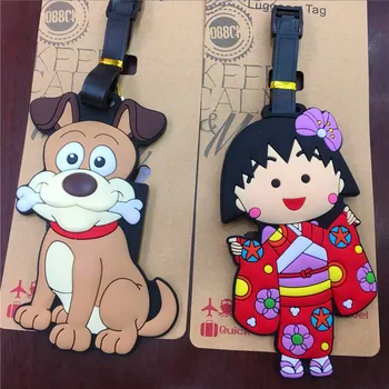  Câinele Chi-bi Maruko Anime Accesorii de Călătorie Bagaje Tag-ul Valiza ID Adresa Portabil Categorie Titularul de Bagaje Eticheta Cadouri Noi