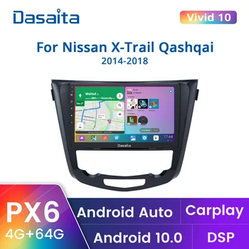  Dasaita Auto Multimedia Android Vehicul pentru Nissan X-Trail, Qashqai j10 j11 Radio 2014 2015 2016 2017 2018 2019 GPS Ecran IPS