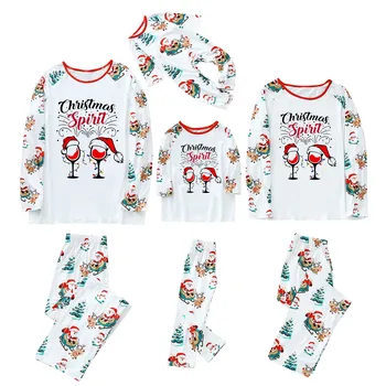  De Crăciun, Familia Potrivire Costume De Moș Crăciun Elan Body Familie Potrivire Set De Pijama Mama Și Tata Mă Crăciun Sleepwear