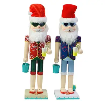  De Crăciun, Spărgătorul De Nuci Decor Lemn Spargatorul De Nuci Figurine Marionete Ornament Cu Red Hat Iarna Festiv Spargatorul De Nuci Cadou Pentru Copii Famil