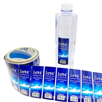  De vânzare fierbinte apă purificată etichete auto-adezive autocolante personalizate băuturi apă minerală sticla de plastic rezistent la apa brand autocolante