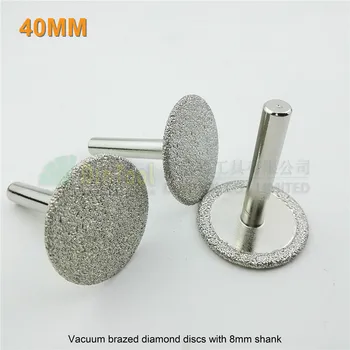  DIATOOL 3pk Diametru 40mm Mini Diamond Ferăstrău Cu 8mm Coadă Vacuum Lipite de Diamant Discuri Taiere Slefuire, Gravura Piatra