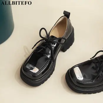 Dimensiunea 34-40 Metal Design Din Piele Fete Femei Pantofi Cu Toc Impermeabil Platforma De Deget De La Picior Pătrat Femeie De Moda Pantofi Cu Toc