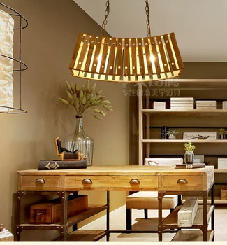  Din Lemn masiv de bambus lumini pandantiv simplu moderncreative iluminat sufragerie, dormitor lampa cafenea lemn lampi ZA zb60