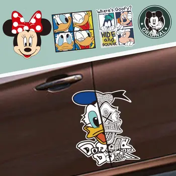  Disney Mickey Minnie autocolant Auto personalitate creatoare autocolant auto animație coada de lumină autocolant